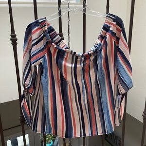 Bar III Striped Top